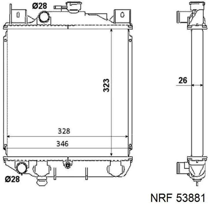 Comprar 53881 NRF Radiador de auto