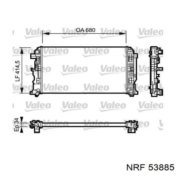 Comprar 53885 NRF Radiador de auto