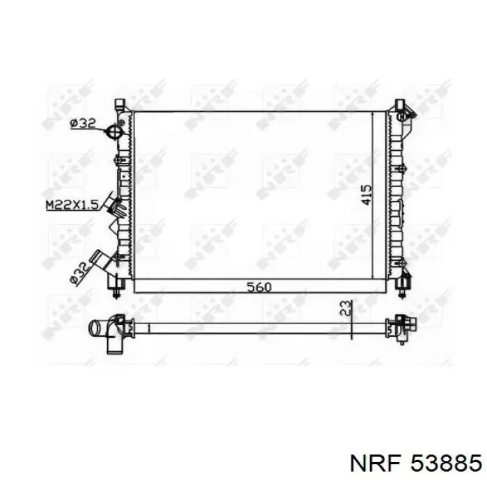 Radiador 53885 NRF