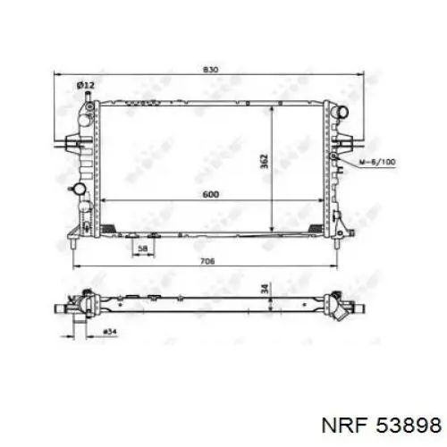 Comprar 53898 NRF Radiador de auto
