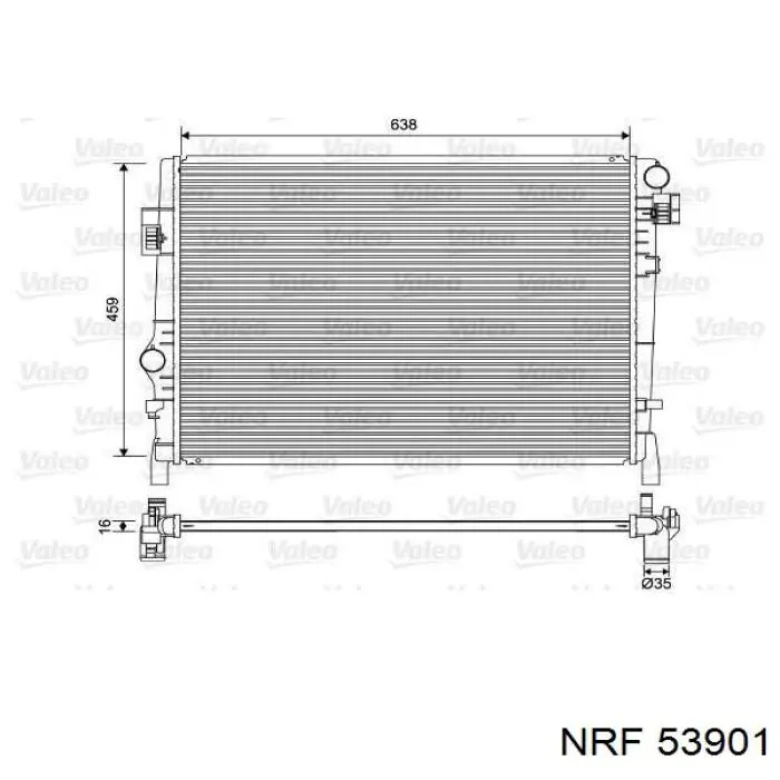 53901 NRF radiador