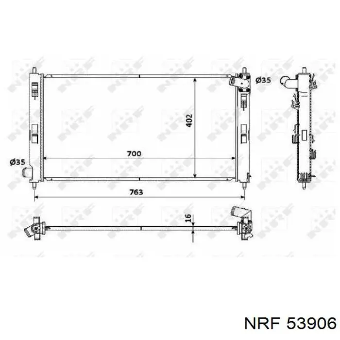 53906 NRF radiador