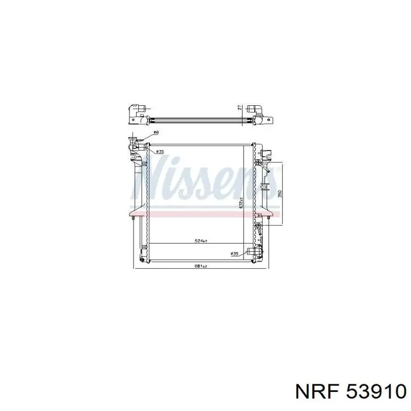 53910 NRF radiador