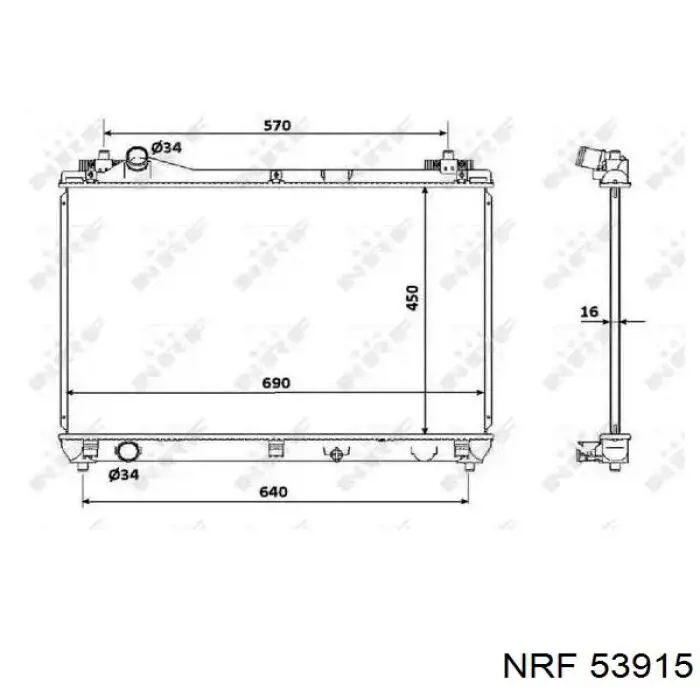 Comprar 53915 NRF Radiador de auto