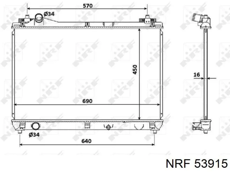 53915 NRF radiador