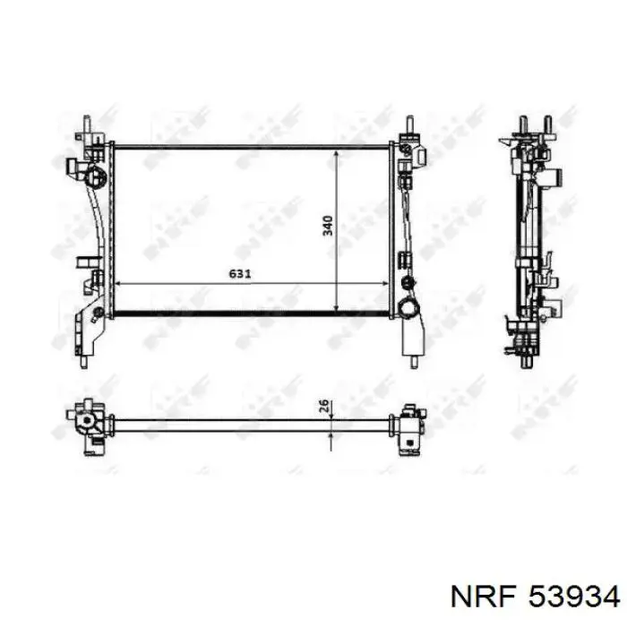 Comprar 53934 NRF Radiador de auto