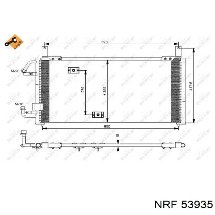 1300328 Fiat/Alfa/Lancia radiador refrigeración del motor