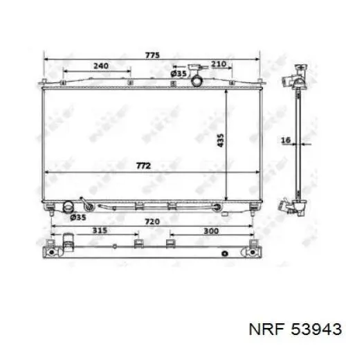 53943 NRF Refrigeración del motor