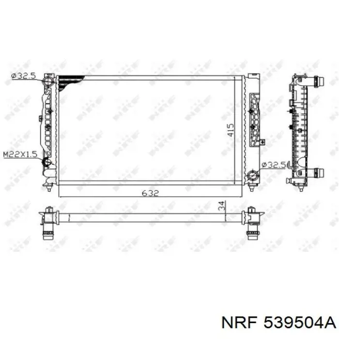 539504A NRF radiador