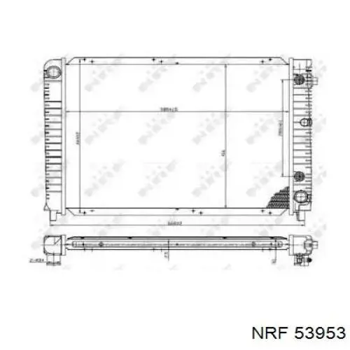 53953 NRF radiador refrigeración del motor