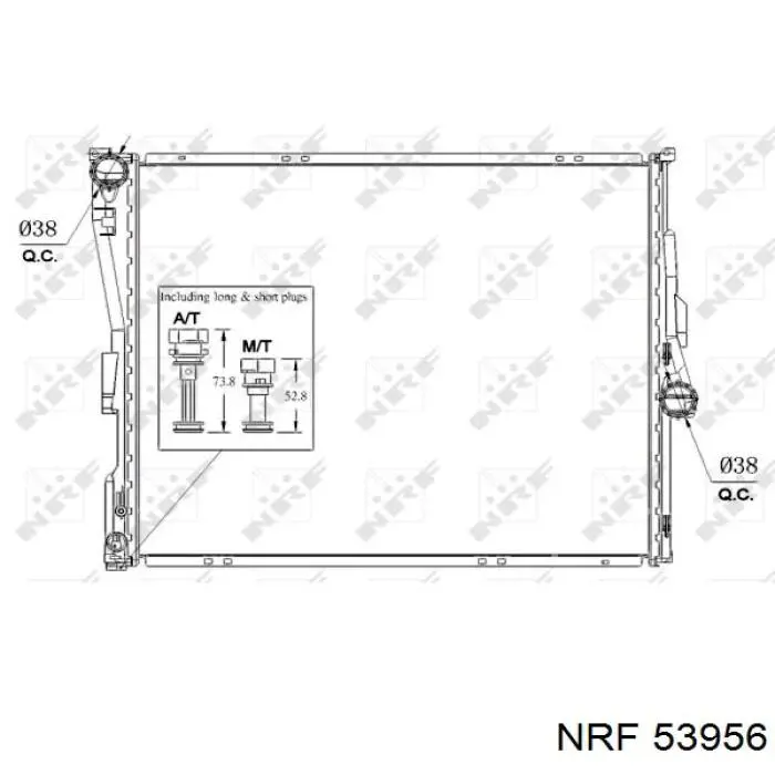 53956 NRF radiador