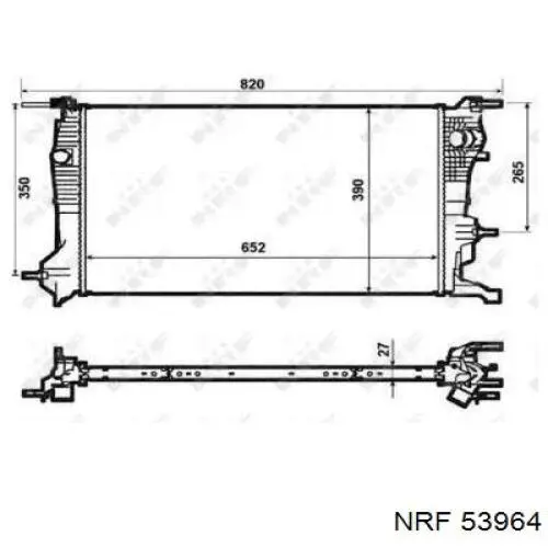 53964 NRF radiador
