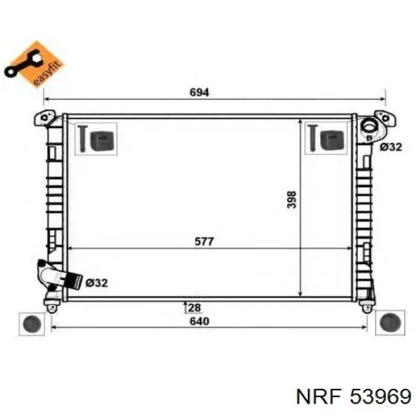 Comprar 53969 NRF Radiador de auto