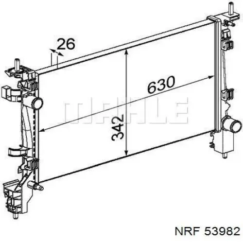 53982 NRF radiador