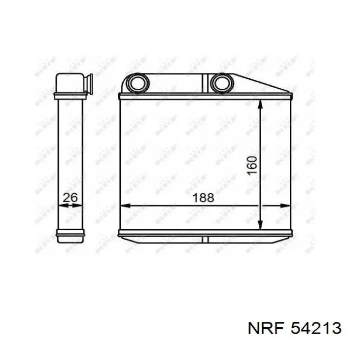 Radiador de calefacción NRF 54213 precio, desde 35,94 EUR