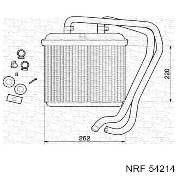54214 NRF radiador de calefacción