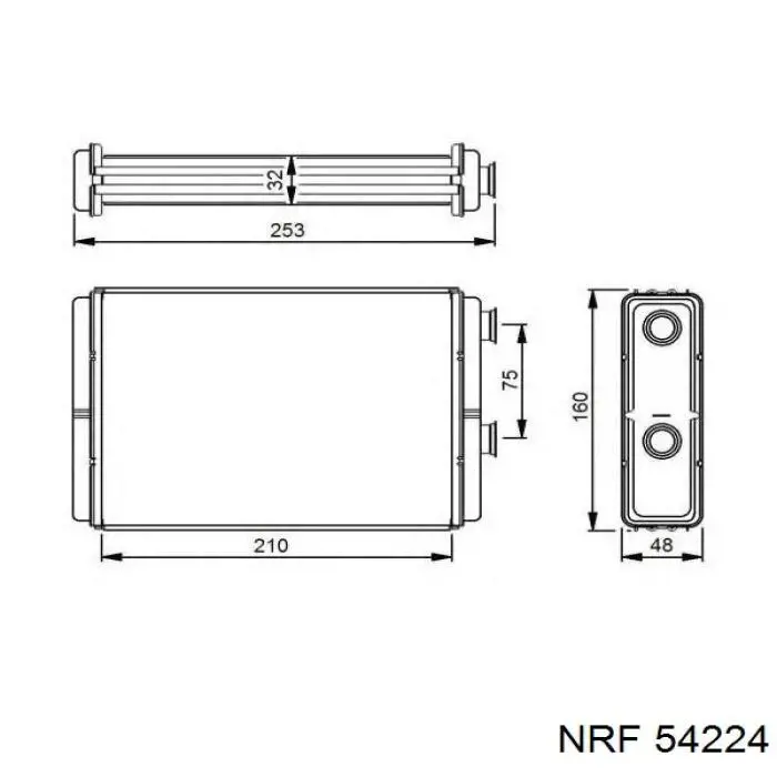 Radiador de calefacción NRF 54224 precio, desde 28,68 EUR