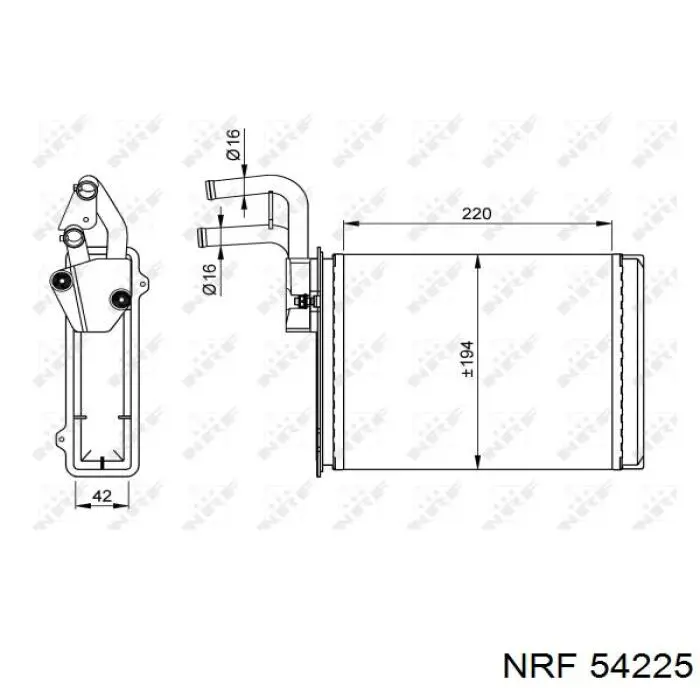 54225 NRF radiador de calefacción