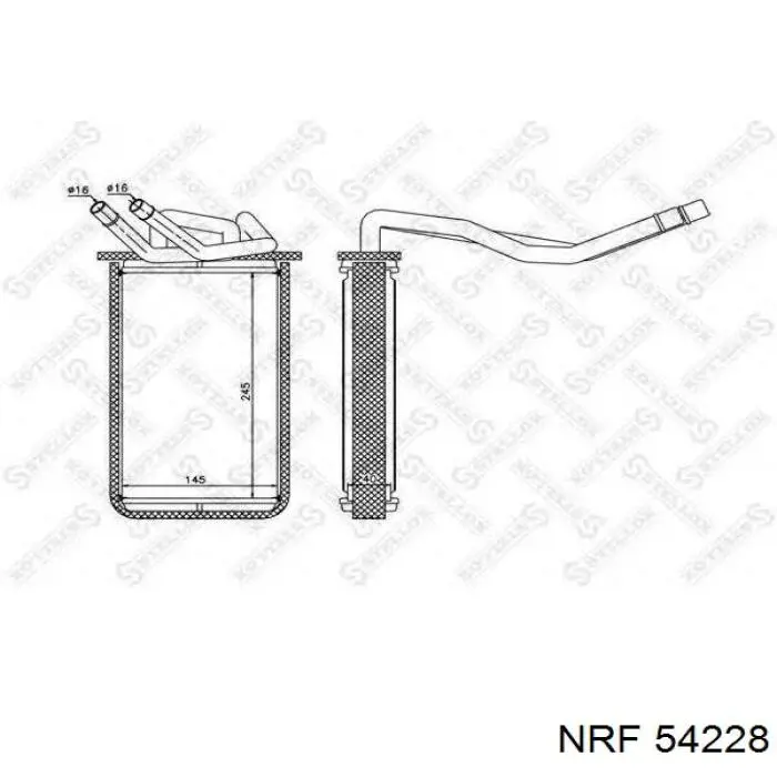 54228 NRF Radiador de calefacción trasero