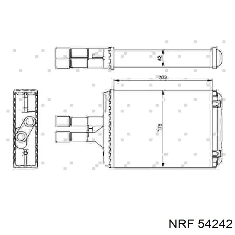 54242 NRF radiador de calefacción