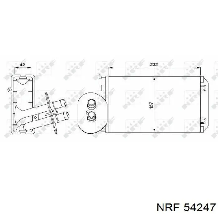 54247 NRF radiador de calefacción