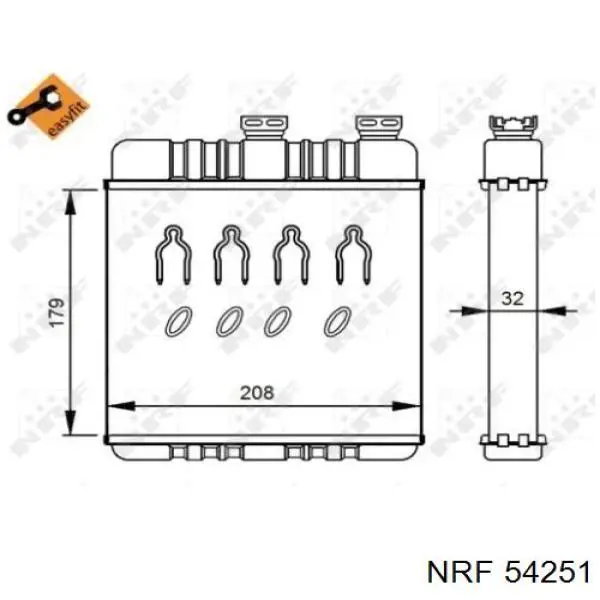 Comprar 54251 NRF Radiador calefacción