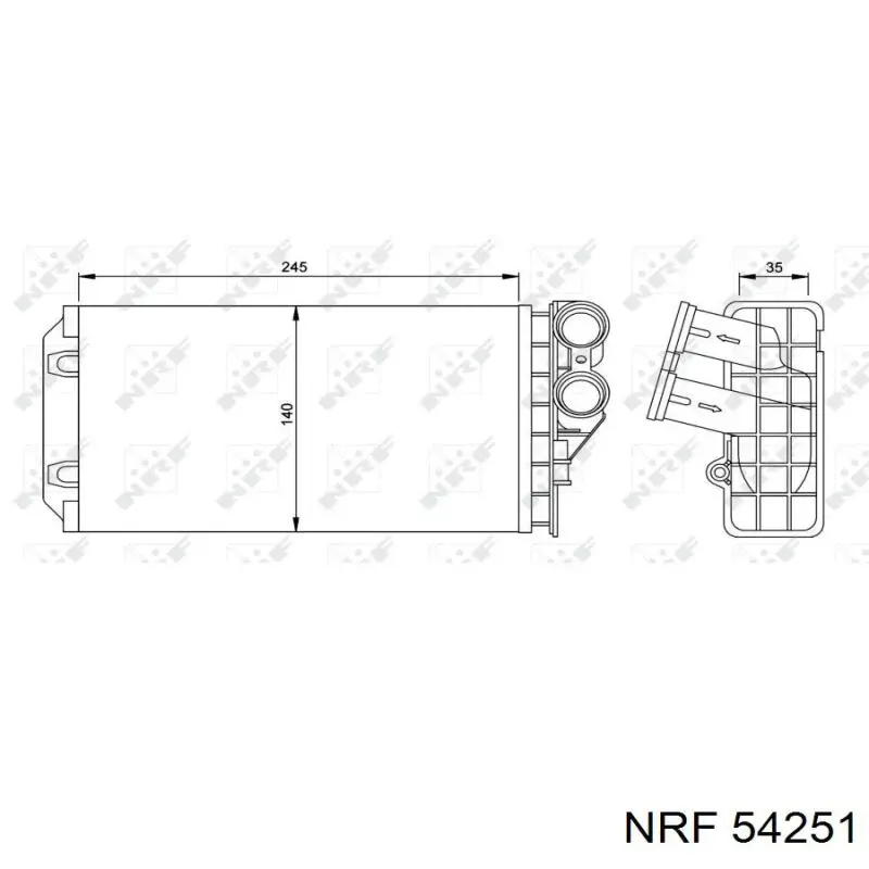 Radiador de calefacción NRF 54251 precio, desde 34,51 EUR