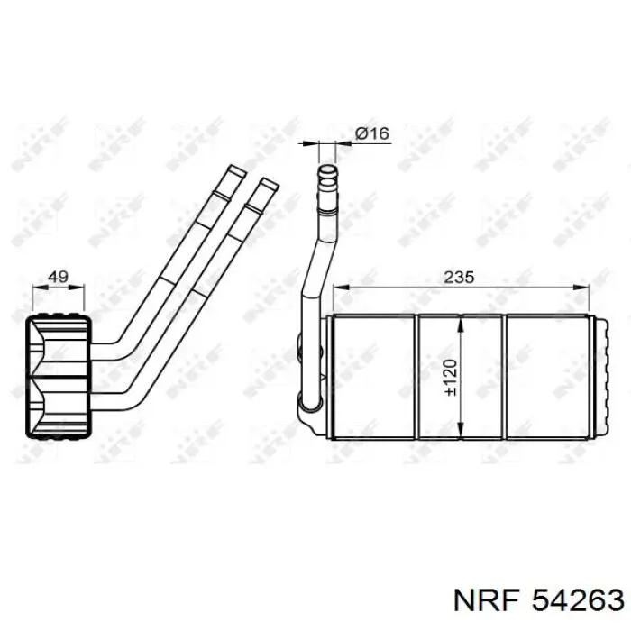 54263 NRF radiador de calefacción