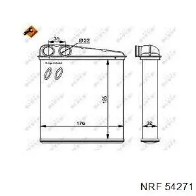 54271 NRF radiador de calefacción