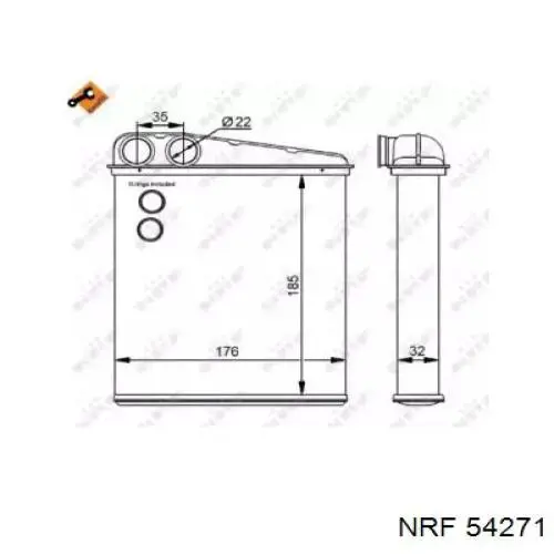 Radiador de calefacción NRF 54271 precio, desde 44,50 EUR