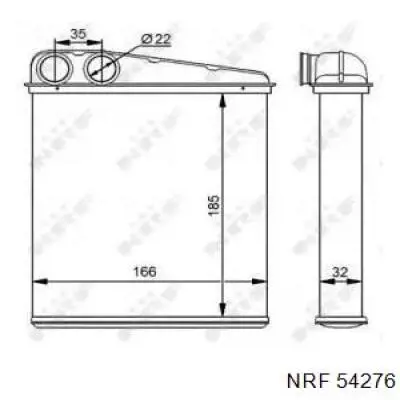 54276 NRF radiador de calefacción