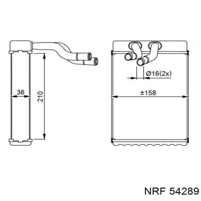 970234A010 Тайвань radiador de calefacción