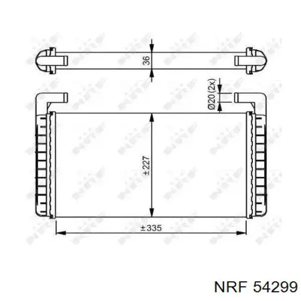 54299 NRF radiador de calefacción