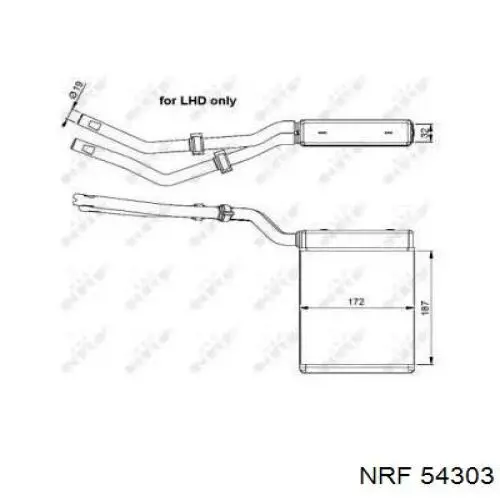 Comprar 54303 NRF Radiador calefacción