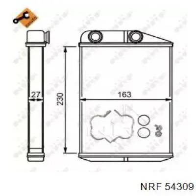 54309 NRF radiador de calefacción