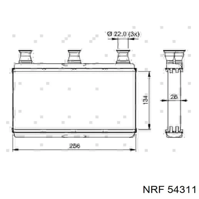 54311 NRF Radiador interior