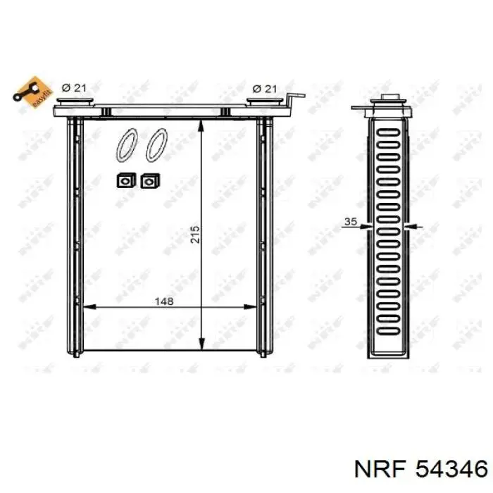 Radiador calefacción H21280 Sato Tech