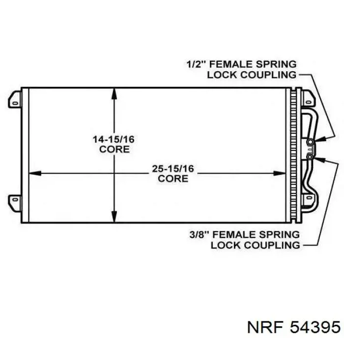 54395 NRF radiador de calefacción