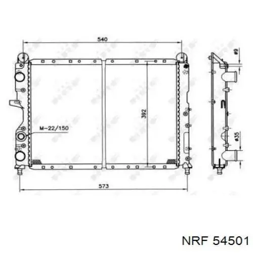 Radiador de água NRF 54501