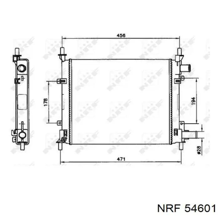 1056616 Ford radiador refrigeración del motor