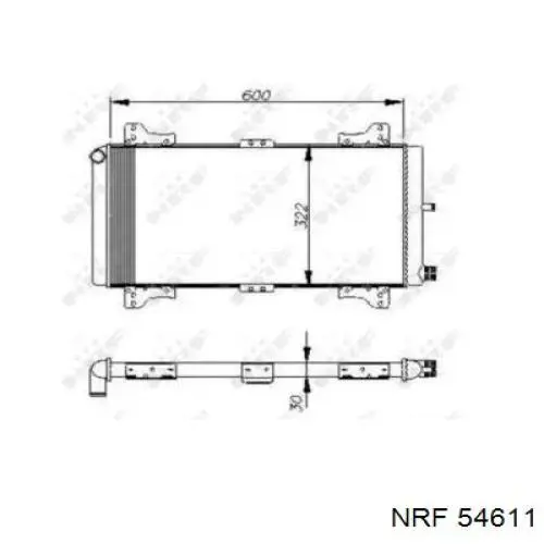 54611 NRF radiador refrigeración del motor