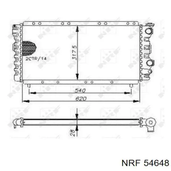 Comprar 54648 NRF Radiador de auto