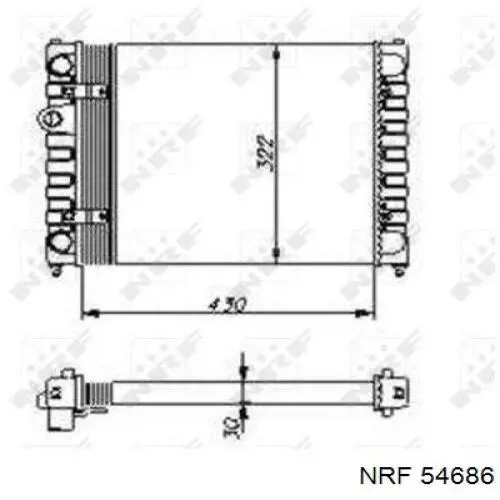Radiador de água NRF 54686