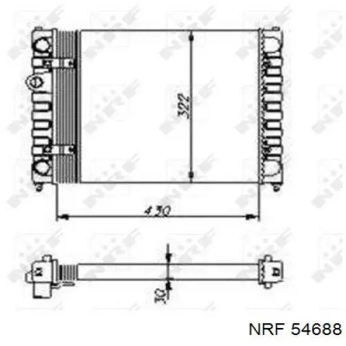 Radiador 6KO121253K VAG