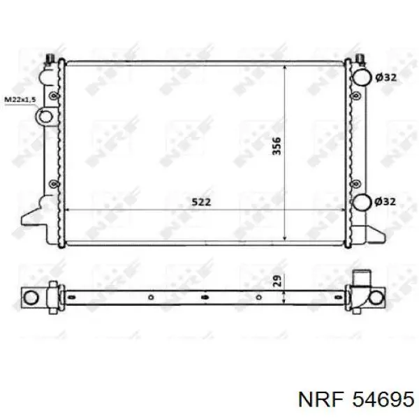 54695 NRF radiador