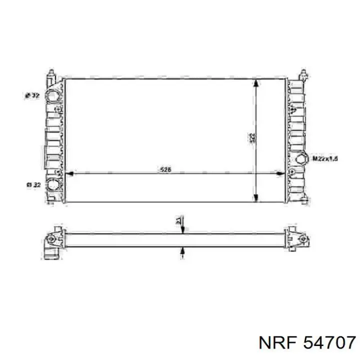 77646562 Kemp radiador refrigeración del motor