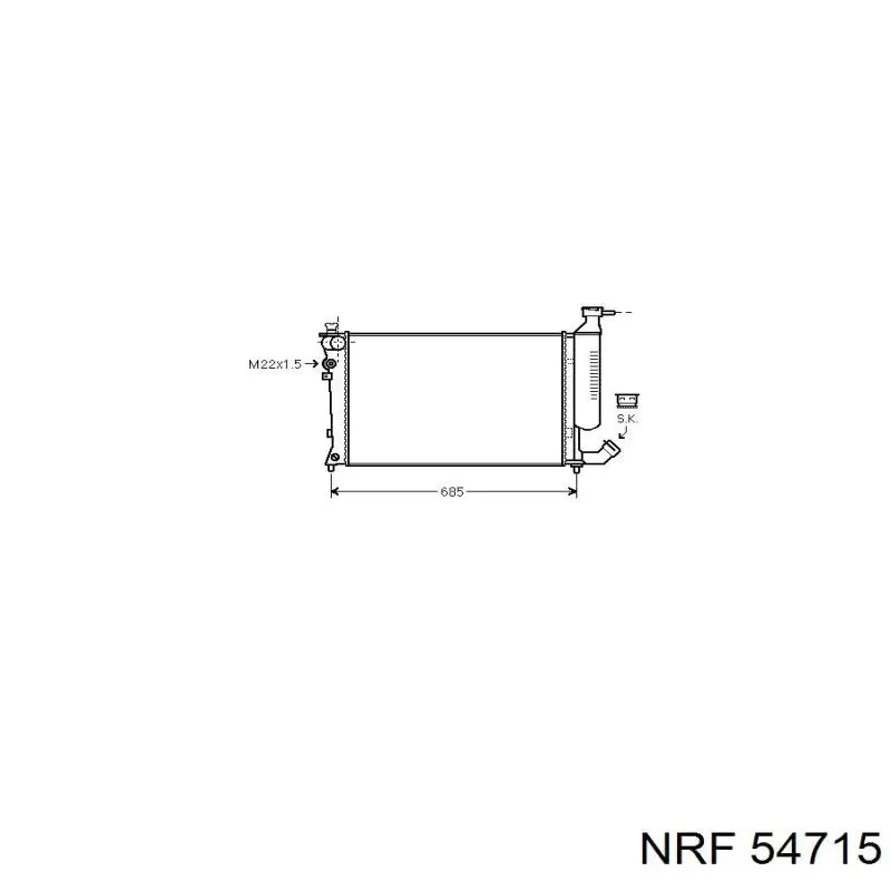 54715 NRF radiador