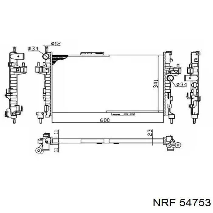 54753 NRF radiador