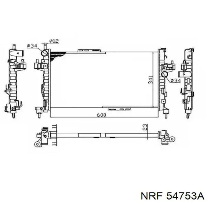 54753A NRF radiador