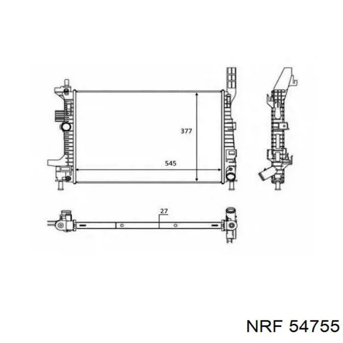 Comprar 54755 NRF Radiador de auto